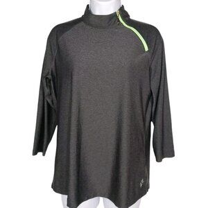 JoFit Shoulder Zip Mock Neck Pullover Womens L Golf Tennis Athleisure